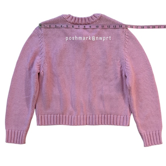 ZARA πΈ Pink Cardigan Jeweled Sweater Rhinestone Buttons XS S Tank Top - Picture 9 of 10